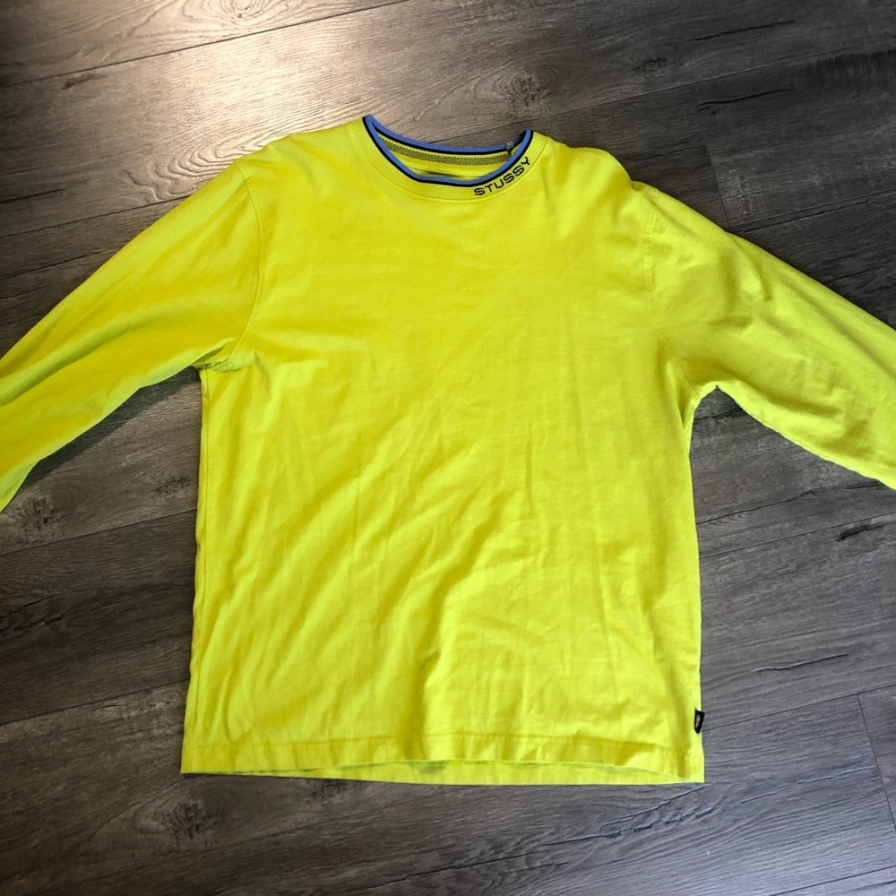 Neon green stussy long sleeve